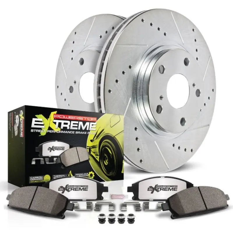 Power Stop 08-14 Subaru Impreza Rear Z26 Street Warrior Brake Kit PowerStop
