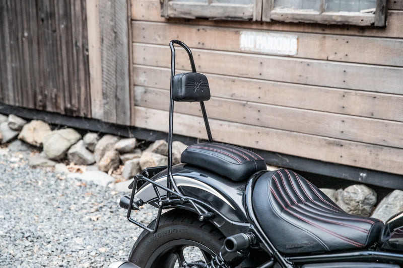 Burly Brand 21-22 Rebel 1100 Sissy Bar Tall 20in - Black-Seat Brackets & Frames-Burly Brand