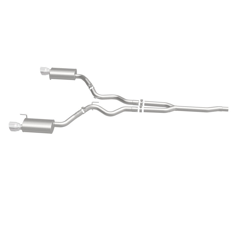 MagnaFlow Cat Back, SS, 2.5in, Street, Dual Split Polished 4.5in Tips 2015 Ford Mustang Ecoboost Magnaflow