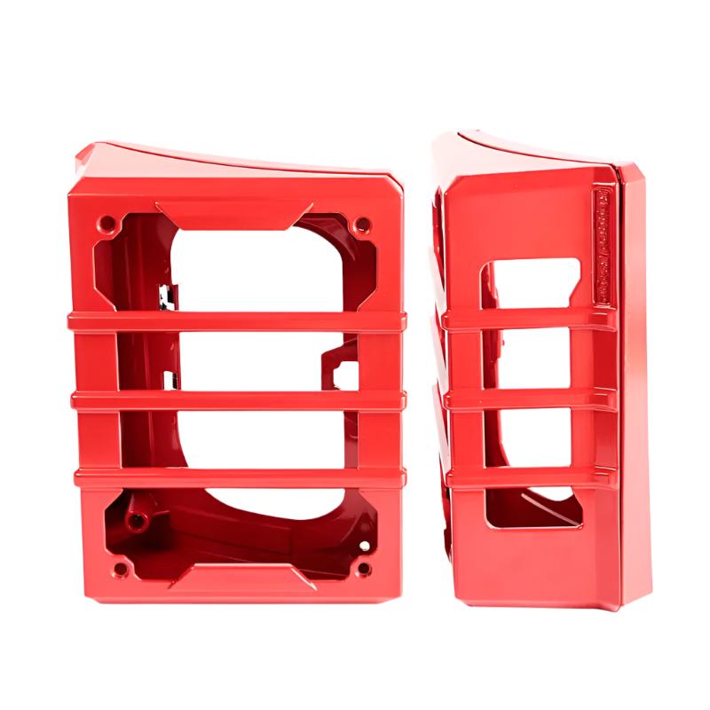 Rugged Ridge 07-18 Jeep Wrangler JK Red Elite Tail Light Guards Rugged Ridge