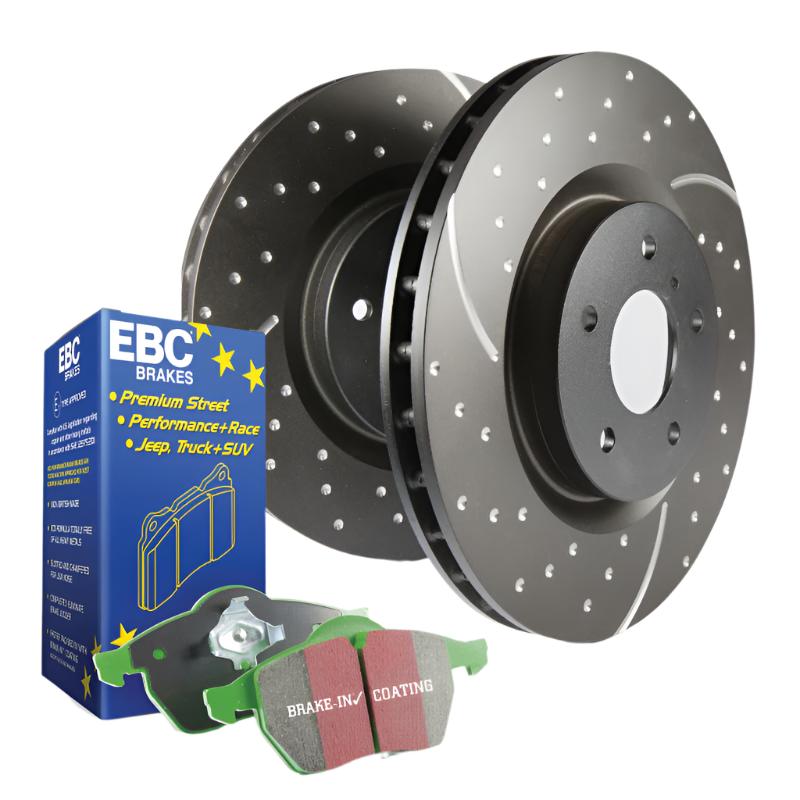 EBC S10 Kits Greenstuff Pads and GD Rotors-Brake Rotors - Slot & Drilled-EBC-