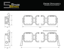 Load image into Gallery viewer, Diode Dynamics SS5 Sport Universal CrossLink 6-Pod Lightbar - White Combo Diode Dynamics