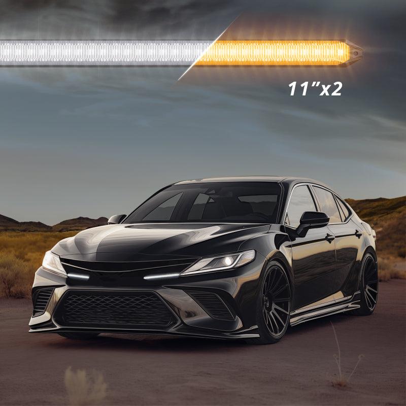 XK Glow 11In Switchback Grill Lights with Start-up Animation & Sequential Turn Signals-Light Bars & Cubes-XKGLOW