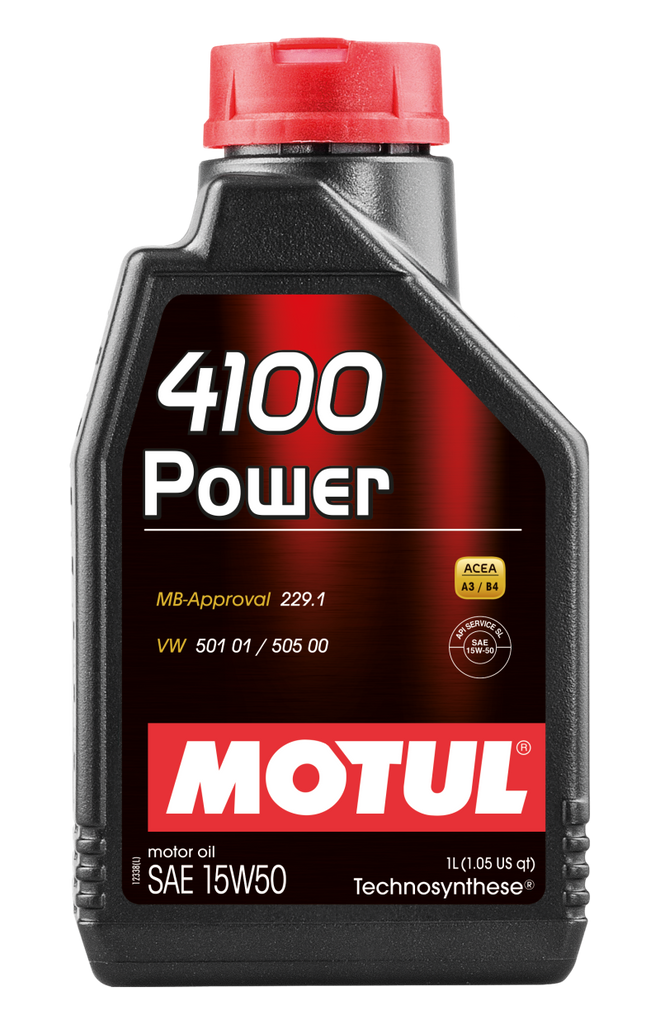 Motul 1L Engine Oil 4100 POWER 15W50 - VW 505 00 501 01 - MB 229.1 - Black Ops Auto Works