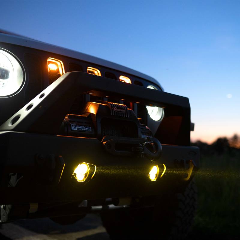 KC HiLiTES FLEX ERA 3 Dual Mode SAE Fog Lights - 2-Light Master Kit for Jeep Aftermarket Bumpers-Light Bars & Cubes-KC HiLiTES