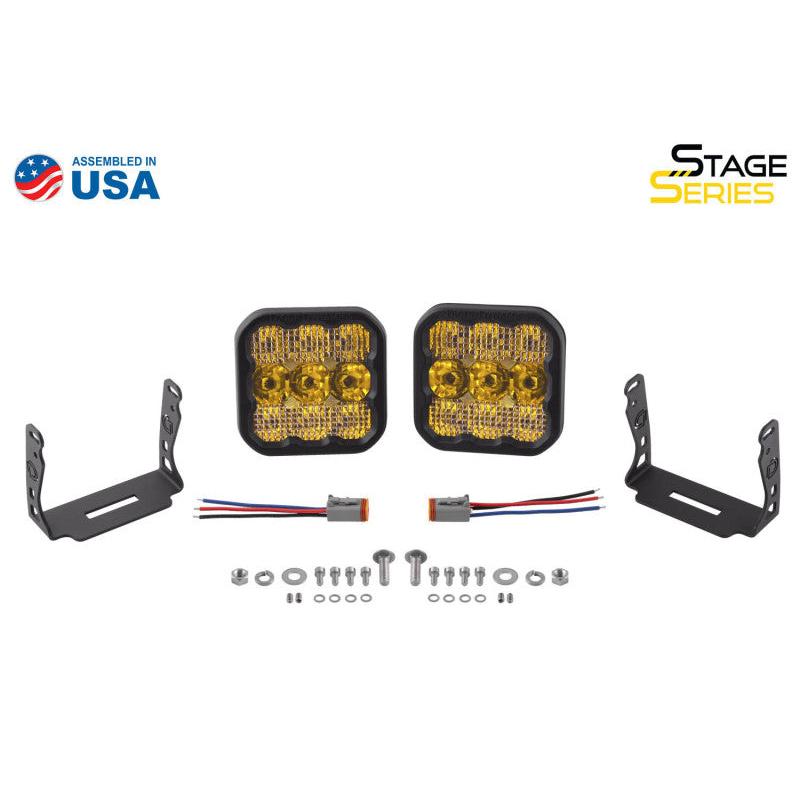 Diode Dynamics SS5 LED Pod Sport - Yellow Combo (Pair)-Light Accessories and Wiring-Diode Dynamics-691025934922-