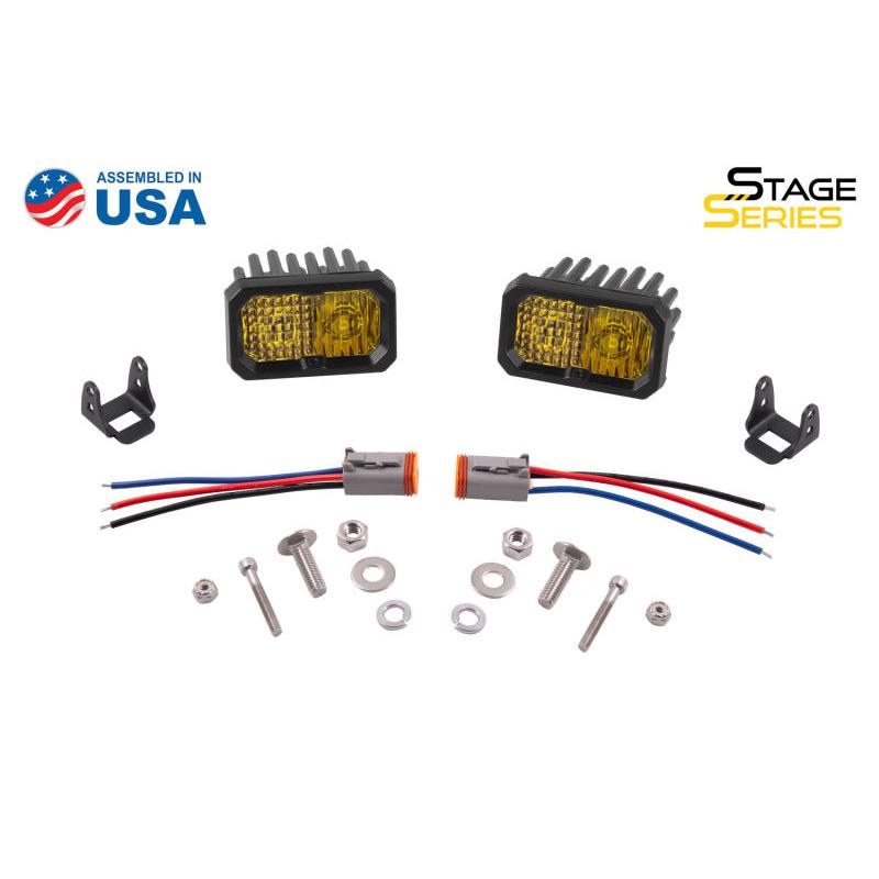 Diode Dynamics Stage Series 2 In LED Pod Pro - Yellow Fog Standard ABL (Pair)-Light Accessories and Wiring-Diode Dynamics-691026125978-