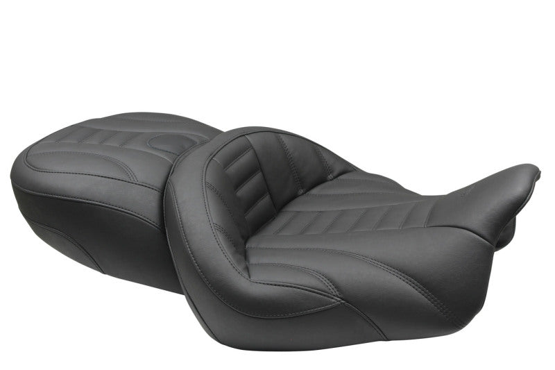 Mustang 15-21 Harley Freewheeler Super Touring Deluxe 1PC Seat - Black Mustang Motorcycle