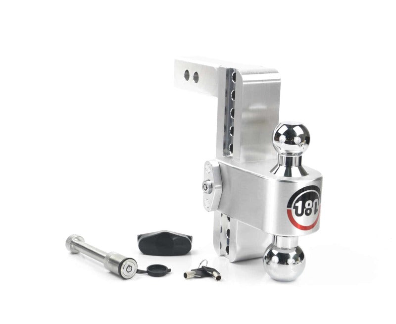 Weigh Safe 180 Hitch 8in Drop Hitch & 2in Shank (10K/12.5K GTWR) w/WS05 - Aluminum-Hitch Ball Mounts-Weigh Safe