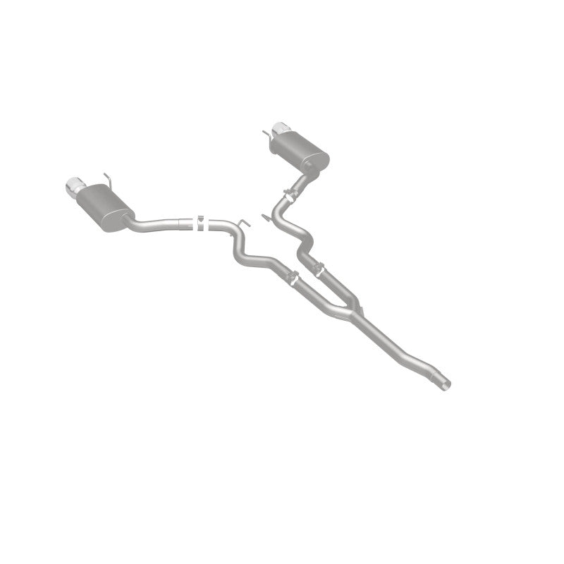 MagnaFlow Cat Back, SS, 2.5in, Street, Dual Split Polished 4.5in Tips 2015 Ford Mustang Ecoboost Magnaflow