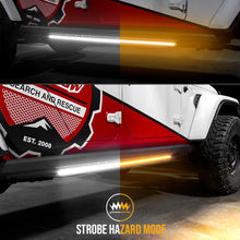 Load image into Gallery viewer, XK Glow Jeep &amp; Truck Running Board Light w/ Turn Signal 2x48in White + Amber-Light Accessories and Wiring-XKGLOW