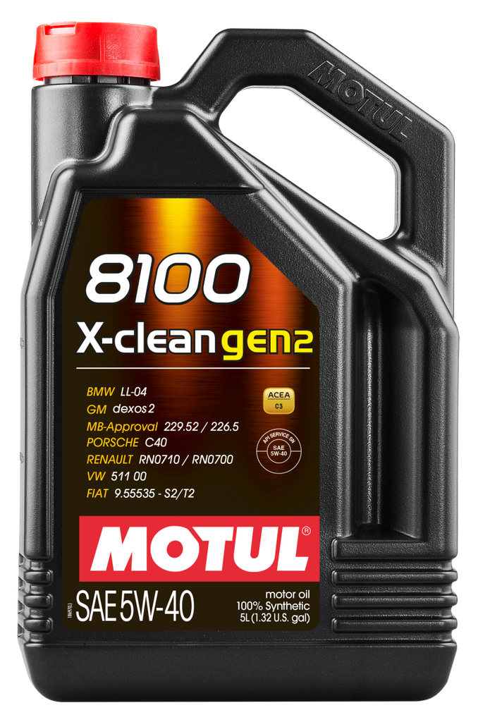 Motul 5L Synthetic Engine Oil 8100 X-CLEAN Gen 2 5W40 Motul