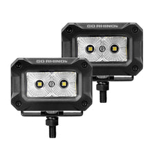 Load image into Gallery viewer, Go Rhino Xplor Bright Series Rectangle LED Flood Light Kit (Surface/Thread Std Mnt) 3x2 - Blk (Pair) Go Rhino