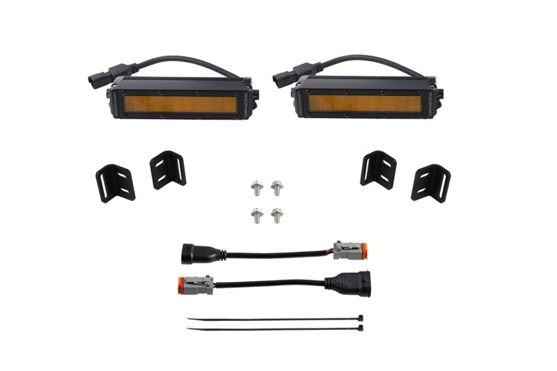 Diode Dynamics 2022 Toyota Tundra SS6 LED Fog Light Kit - Amber Wide-Fog Lights-Diode Dynamics-195995129376-