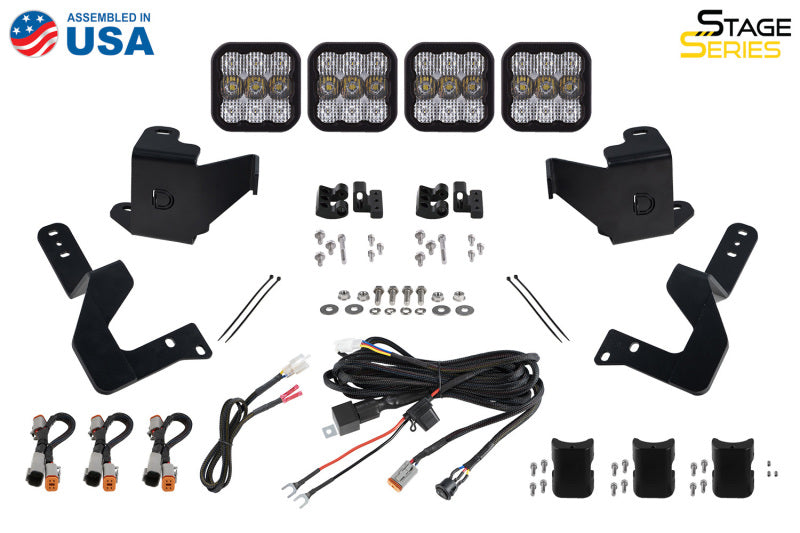 Diode Dynamics 2022 Toyota Tundra SS5 Grille CrossLink Lightbar Kit - Pro White Combo Diode Dynamics