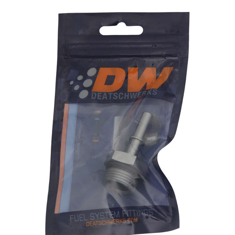 DeatschWerks 10AN ORB Male to 5/16in Male EFI Quick Connect Adapter - Anodized DW Titanium-Fuel Components Misc-DeatschWerks