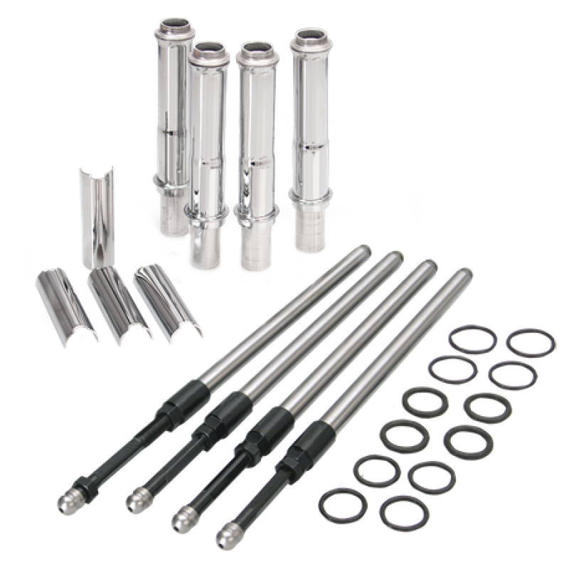 S&S Cycle 1999+ BT Stock Engine Height w/ 4.937in Length Cylinders Adjustable Pushrod Set-Push Rods-S&S Cycle