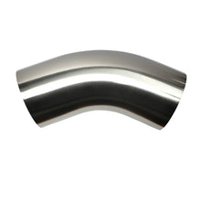 Load image into Gallery viewer, Stainless Bros 3.5in 304 SS 45 Degree Bend Elbow - 1D / 3.5in CLR - 16GA /.065in Wall - Leg Stainless Bros