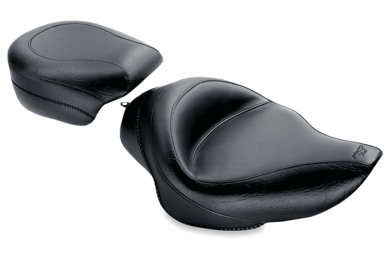 Mustang 04-21 Harley Sportster 3.3 Gallon Standard Touring Solo Seat - Black Mustang Motorcycle