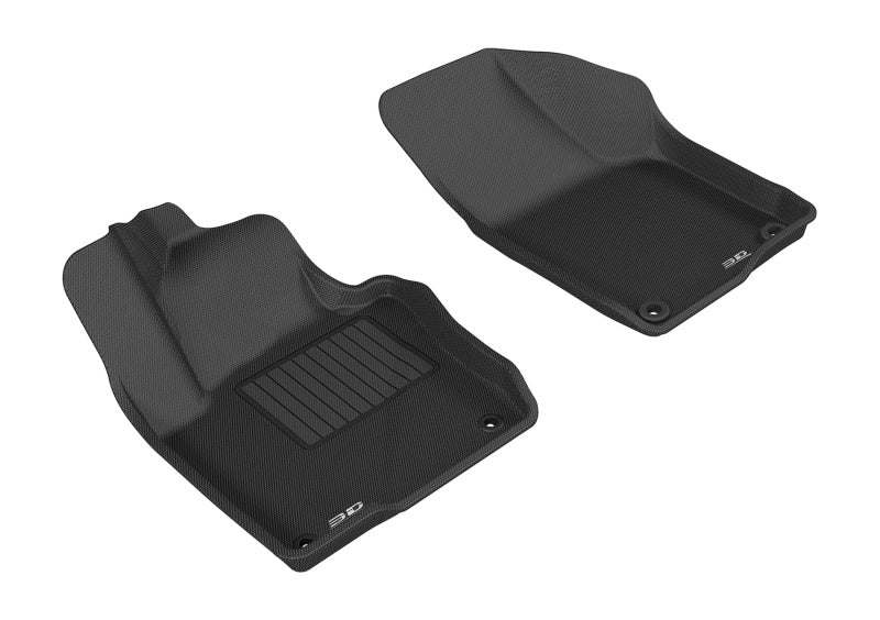 3D MAXpider 2011-2018 Volkswagen Jetta Sedan Kagu 1st Row Floormat - Black-Floor Mats - Rubber-3D MAXpider