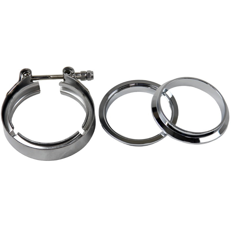 Granatelli 3.0in Mating Male to Female Flanges w/V-Band Clamp Granatelli Motor Sports
