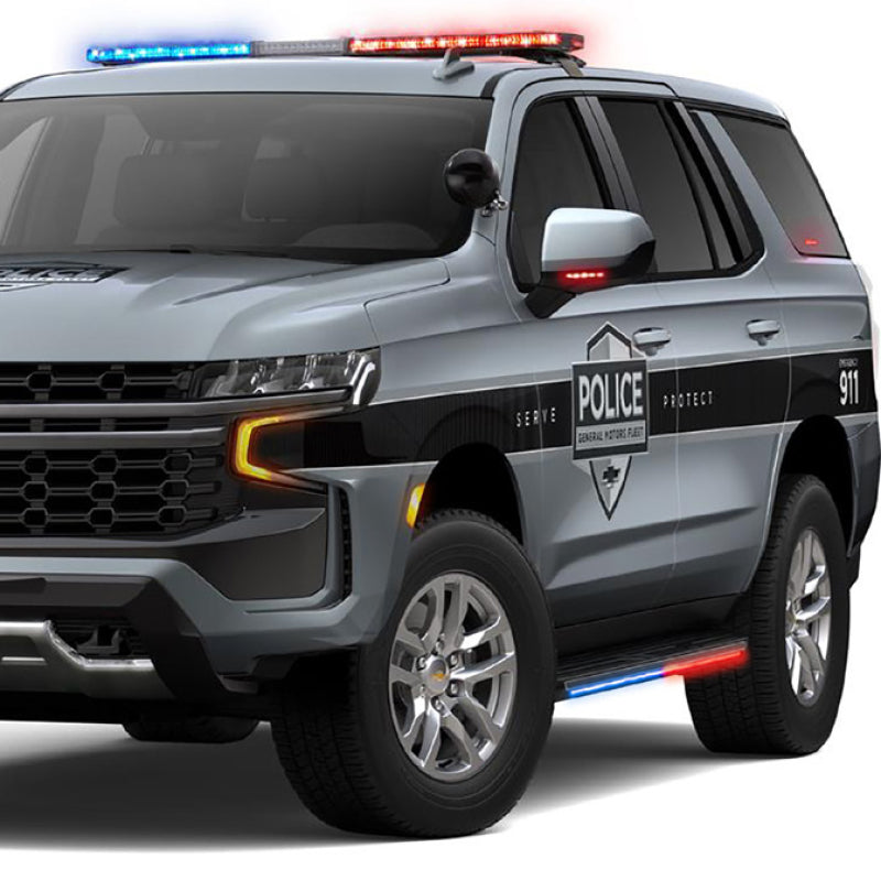 Putco 15-23 Chevrolet Tahoe Blade Rocker Kits Sideliners - Blue & White w/ White Override-Light Mounts-Putco