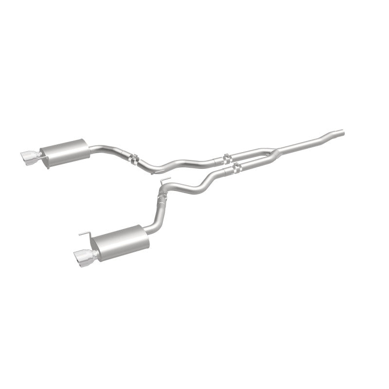 MagnaFlow Cat Back, SS, 2.5in, Street, Dual Split Polished 4.5in Tips 2015 Ford Mustang Ecoboost Magnaflow