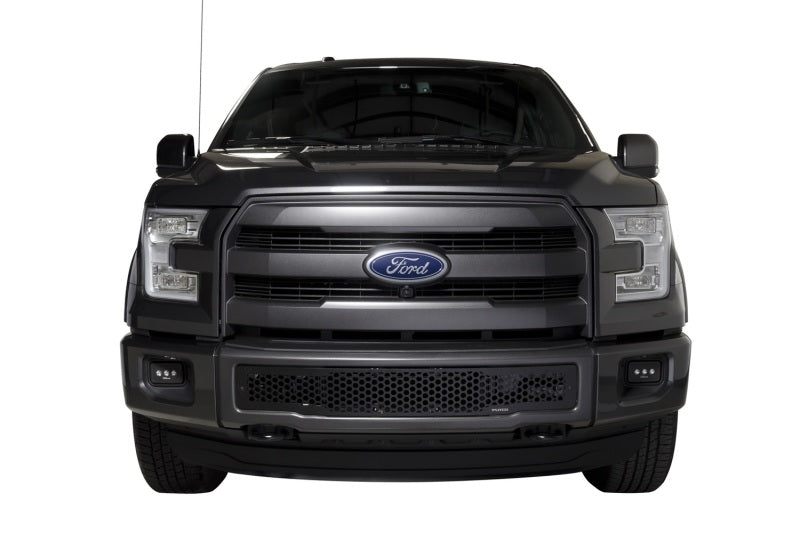 Putco 15-17 Ford F-150 - Stainless Steel Black Punch Design Bumper Grille Inserts Putco