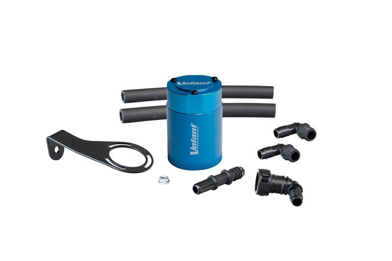 Volant 21-23 Ford Bronco 2.3L Turbo 3oz Aluminum Oil Catch Can w/Mounting Bracket - Blue Volant