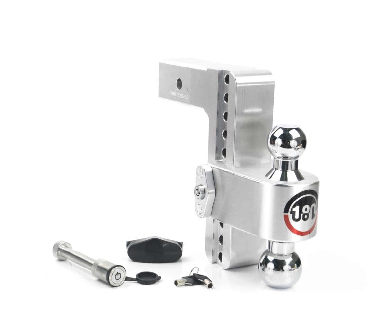 Weigh Safe 180 Hitch 8in Drop Hitch & 2.5in Shank (10K/18.5K GTWR) w/WS05 - Aluminum-Hitch Ball Mounts-Weigh Safe