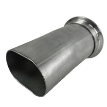 Load image into Gallery viewer, Granatelli 3.0in Round to 3.0in Oval Exhaust Adapter w/V-Band Granatelli Motor Sports