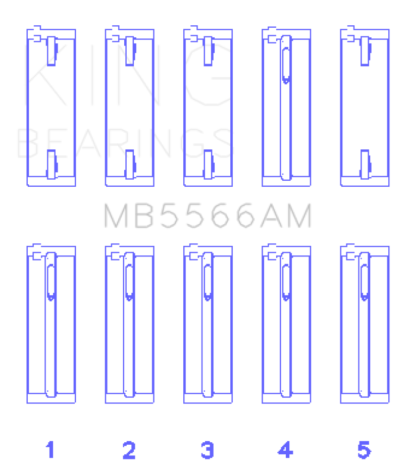King Audi A4 1.8L AEB (Size STD) Main Bearing Set-Bearings-King Engine Bearings