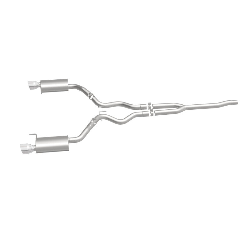 MagnaFlow Cat Back, SS, 2.5in, Street, Dual Split Polished 4.5in Tips 2015 Ford Mustang Ecoboost Magnaflow