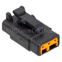 Load image into Gallery viewer, NAMZ Deutsch DTM 3-Position Plug w/3 Stamped Terminals &amp; Wedgelock - Black (HD 74113-98BK)-Wiring Connectors-NAMZ