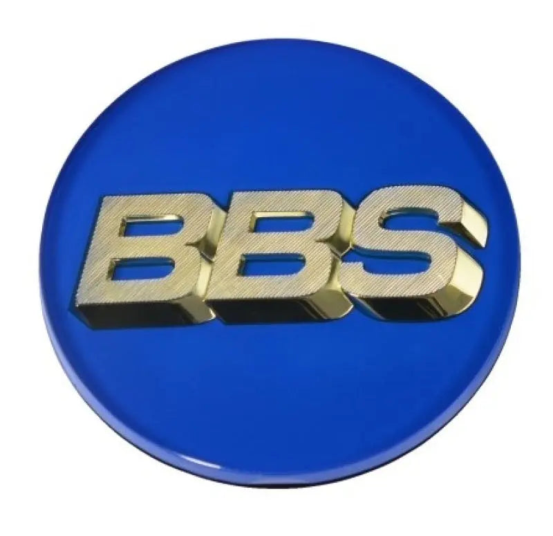 BBS Center Cap 70.6mm Blue/Gold (3-Tab) BBS