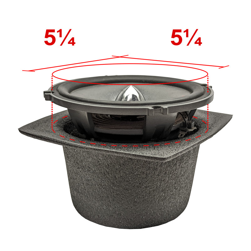 DEI Speaker Baffles 5.25in Round 6.5in Wide 6.5 Height 2.5in Deep Pair - Black Ops Auto Works
