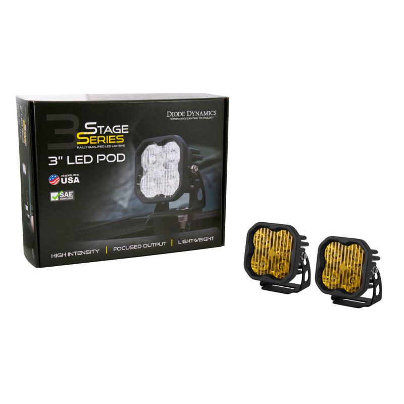 Diode Dynamics SS3 Sport ABL - Yellow SAE Fog Standard (Pair)-Light Accessories and Wiring-Diode Dynamics-691025931464-