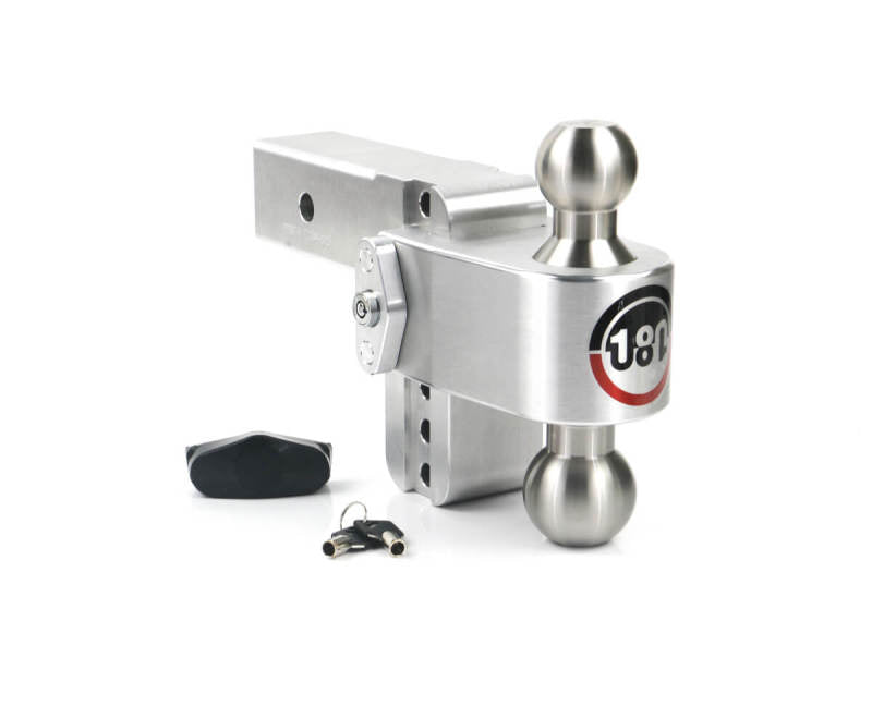 Weigh Safe 180 Hitch 4in Drop Hitch & 2.5in Shank (10K/18.5K GTWR) - Aluminum-Hitch Ball Mounts-Weigh Safe