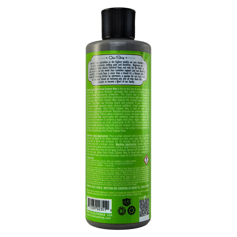Chemical Guys Slick Finish Cleaner Wax - 16oz Chemical Guys