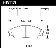 Load image into Gallery viewer, Hawk Honda/ Acura 88-91 Civic Wagon/90-91CRX Si/ 88-90 Prelude S HPS Street Front Brake Pads Hawk Performance
