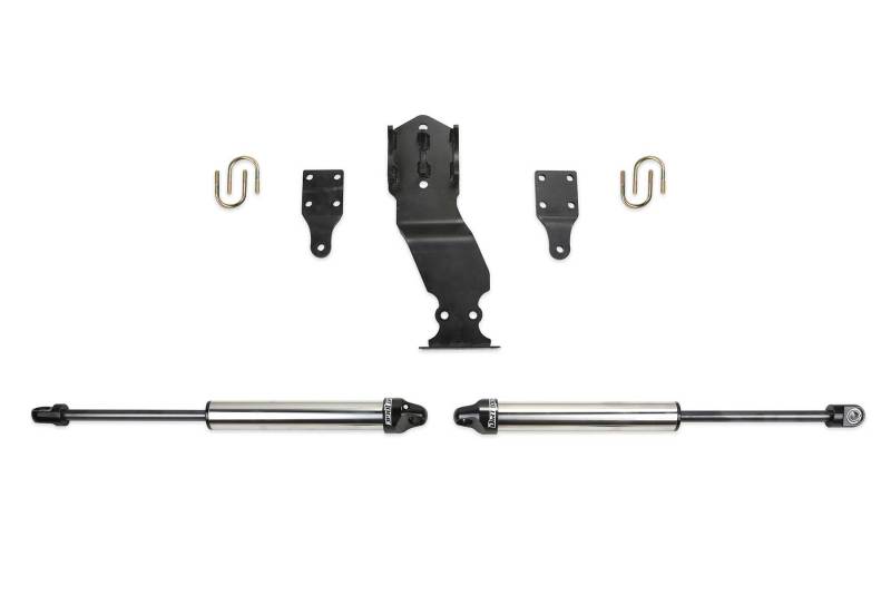 Fabtech 19-20 Ford F450/F550 4WD Dual Steering Stabilizer System w/DL 2.25 Shocks-Steering Stabilizer-Fabtech-674866108905-