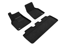 Load image into Gallery viewer, 3D Maxpider 21-22 Tesla Model Y Elegant 1st 2nd Row - Floor Mat Set (Black) 3D MAXpider