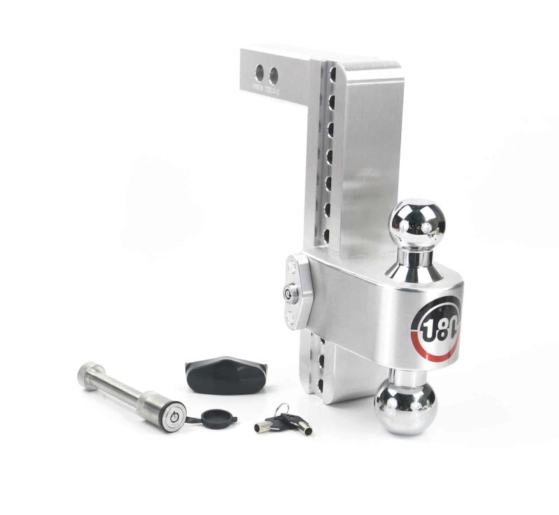 Weigh Safe 180 Hitch 10in Drop Hitch & 2in Shank (10K/12.5K GTWR) w/WS05 - Aluminum-Hitch Ball Mounts-Weigh Safe