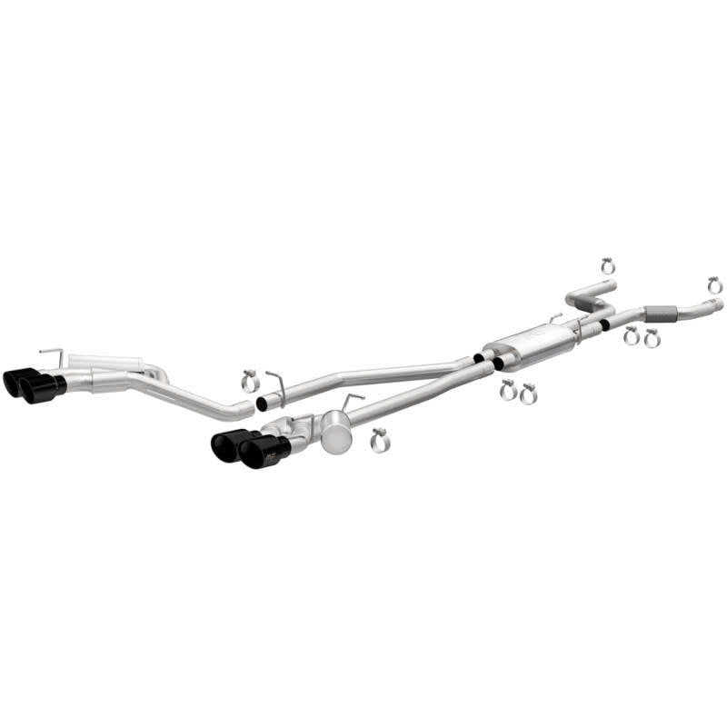 MagnaFlow 20-21 Ford Explorer 3.0L V6 Dual Exit Quad Black Chrome Tip Street Series Cat-Back Exhaust Magnaflow