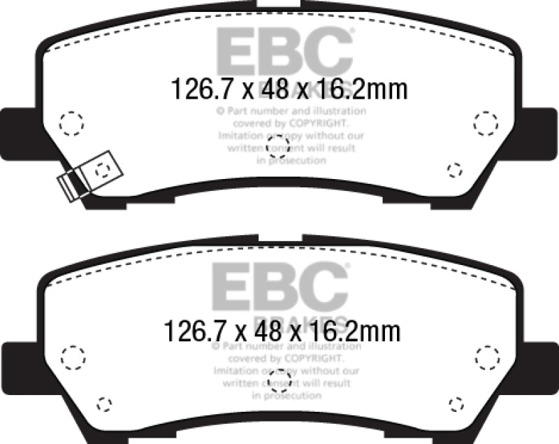 EBC 2015+ Ford Mustang 5.0L (w/Performance Package) Bluestuff Rear Brake Pads-Brake Pads - Racing-EBC