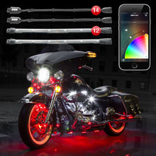 Load image into Gallery viewer, XK Glow Strip Million Color XKCHROME ATV/Motorcycle LED Accent Light Kit (14xPod + 12x10In)-Light Accessories and Wiring-XKGLOW
