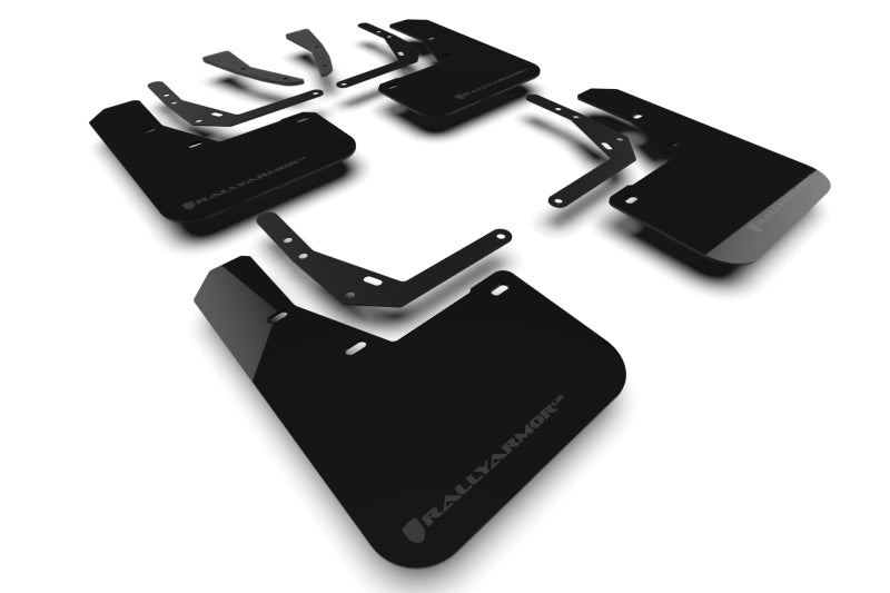 Rally Armor 2024 Hyundai Kona EV Black UR Mud Flap w/ Grey Logo-Mud Flaps-Rally Armor