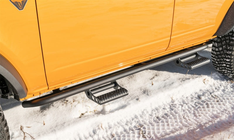 N-Fab RKR Step System 2021 Ford Bronco 4 Door - Tex. Black - 1.75in-Body Armor & Rock Rails-N-Fab