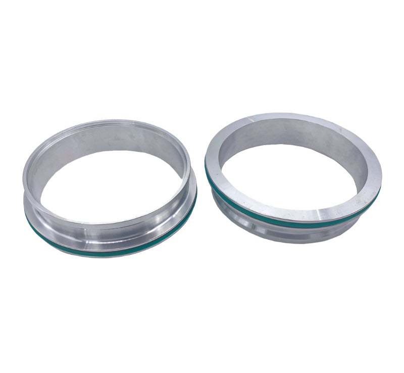 Granatelli Aluminum Dual Seal Clamp 3.0in Weld-on Ferrule Set Granatelli Motor Sports