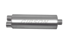 Load image into Gallery viewer, Gibson SFT Superflow Dual/Center Round Muffler - 8x24in/3in Inlet/4in Outlet - Stainless Gibson